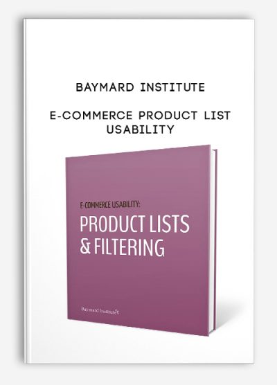 Baymard Institute – E-Commerce Product List Usability