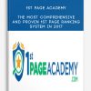 The Most Comprehensive and Proven 1st Page Ranking System In 2017 from 1st Page Academy