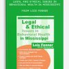 Legal and Ethical Issues in Behavioral Health in Mississippi from Lois Fenner