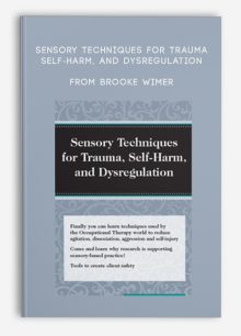 Sensory Techniques for Trauma, Self-Harm, and Dysregulation from Brooke Wimer