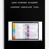 Lean Content Academy – Content Checklist Tool