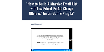 Justin Goff – How To Build A Massive Email List With Low-Priced ‘Pocket Change’ Offers