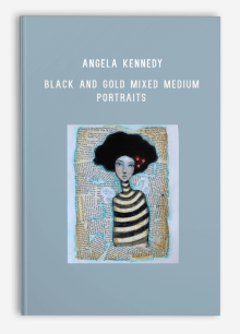 Angela Kennedy – Black and Gold Mixed Medium Portraits